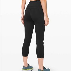 Lululemon Fast and Free 23” Size 8 Black non-reflective